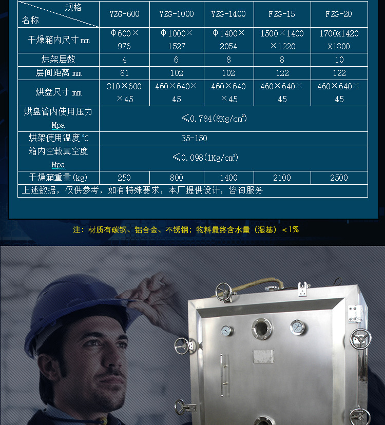 供應圓形方形真空干燥機 真空方形食品烘干機 商用海鮮烘干機