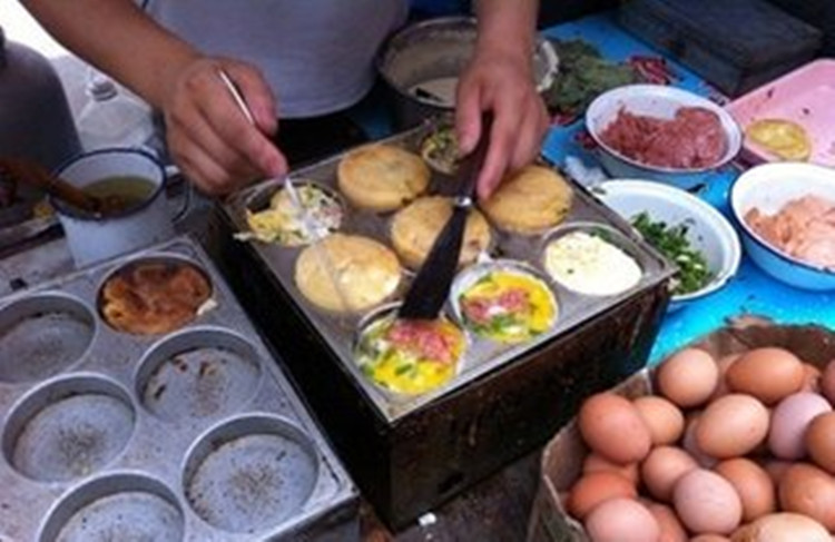 燃氣紅豆餅機雞蛋漢堡商用漢堡機不粘鍋涂層九孔漢堡爐孔徑8厘米