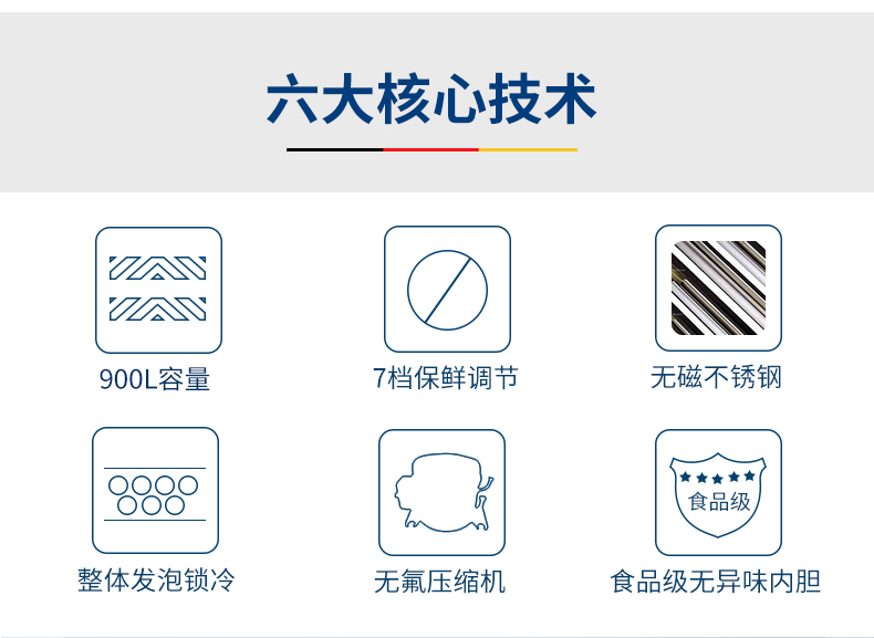 德瑪仕商用立式六門冰柜商用六門立式 展示柜 -KCD1.6L6 全冷藏