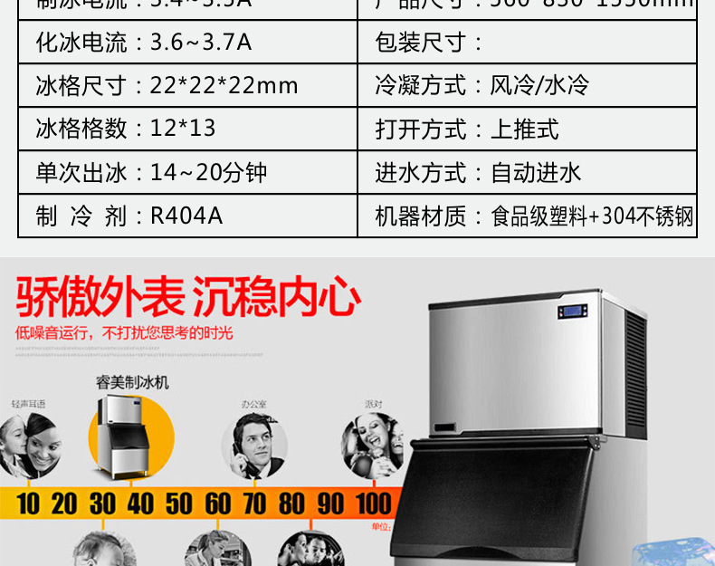 【包郵】睿美商用制冰機156冰格 大容量 全自動制冰機奶茶店酒吧