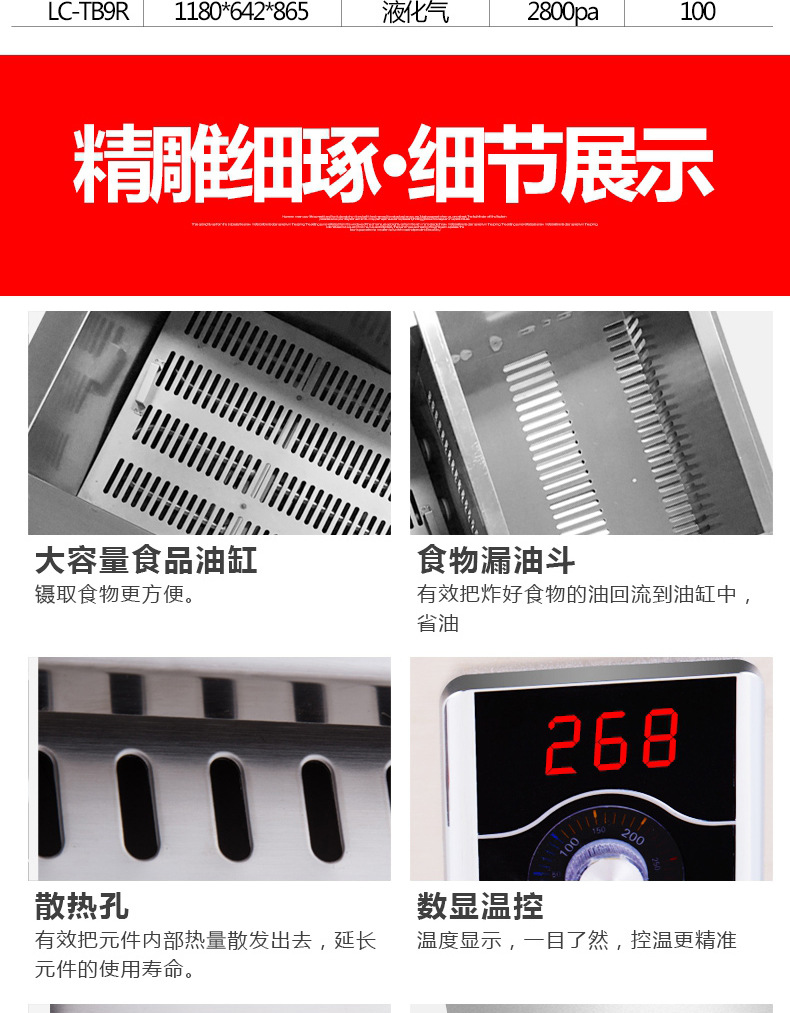 樂創商用油炸鍋單缸油水分離大容量油條炸雞電炸爐電炸機煤氣炸鍋