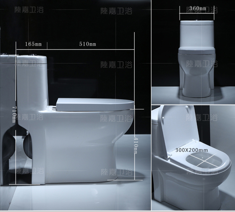 抽水馬桶 新款坐廁虹吸節水靜音馬桶坐便器家用酒店連體坐便器