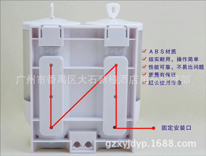 給皂盒 雙頭壁掛式皂液器 皂液機(jī) 星級酒店賓館專用CD-2016A