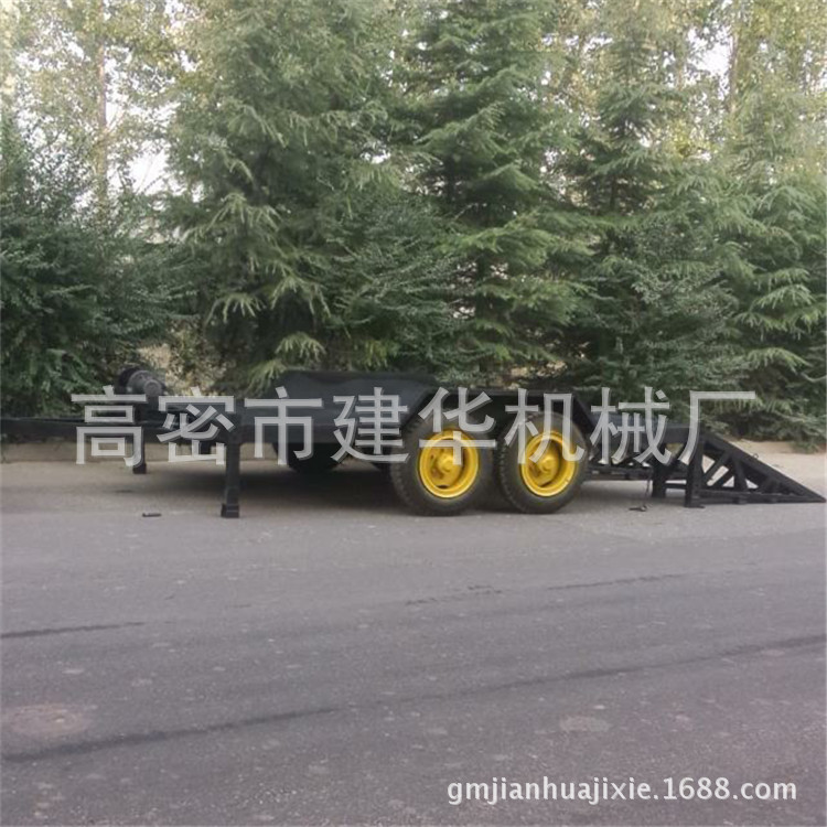 山東直銷(xiāo) 加長(zhǎng)平板拖車(chē) 機(jī)械小型平板拖車(chē) 商用載重平板拖車(chē)批發(fā)